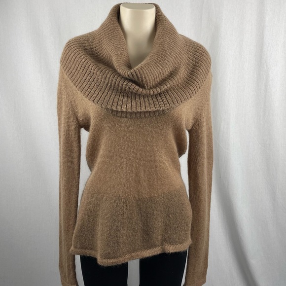 Cassis Cowl Neck Camel Colour Sweater M - Picture 1 of 9